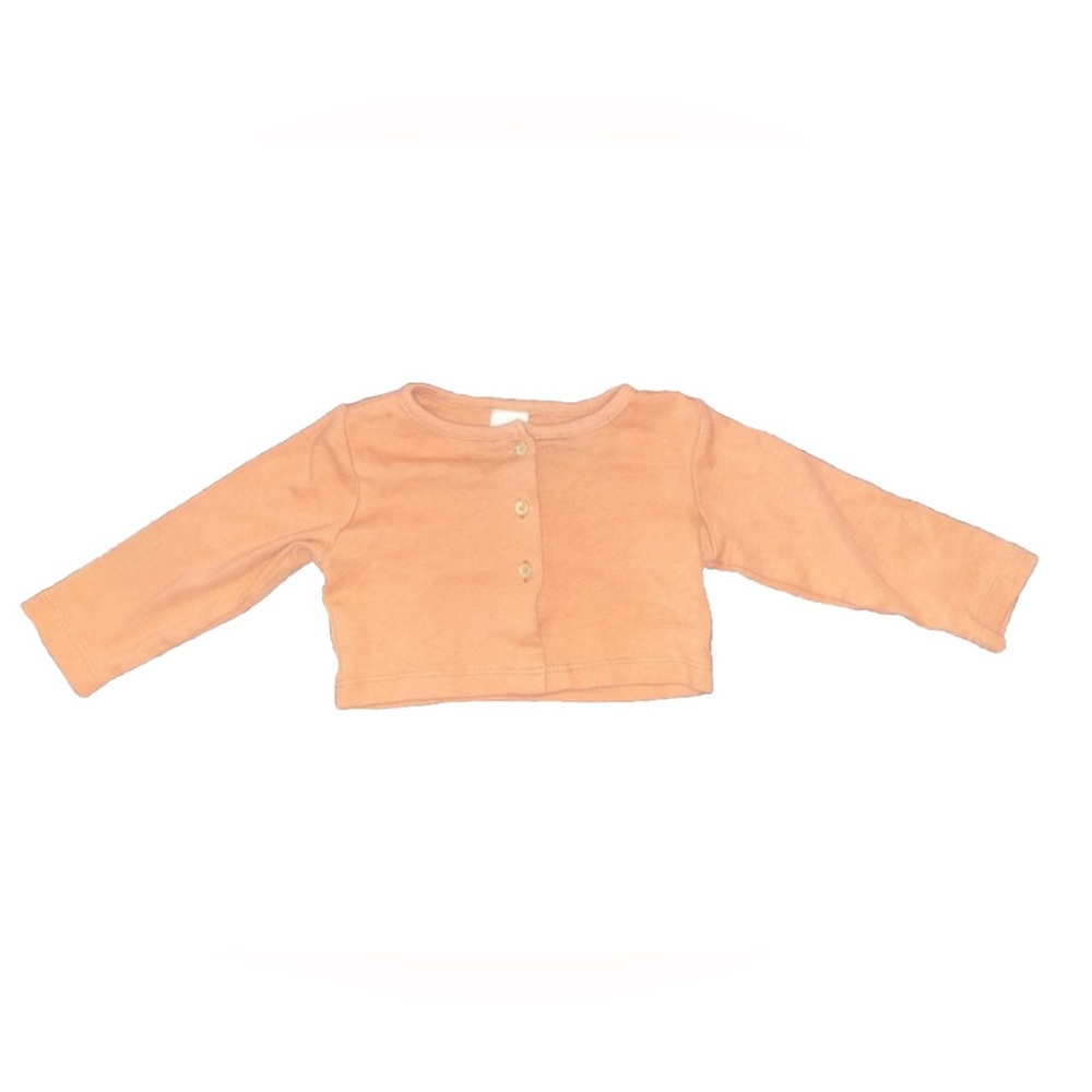 NWOT 6M Baby Girl Caramel Button Up Sweater